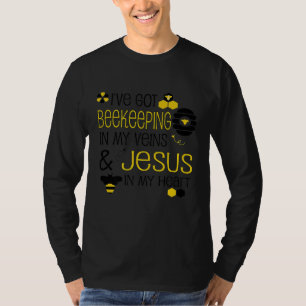 T-shirt Apiculture dans mes veines Jésus dans mon coeur Ab
