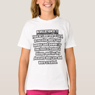 T-shirt Apocalypse 4:11 KJV verset biblique