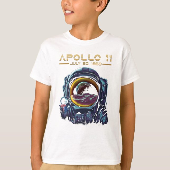 T-shirt Apollo 11 Conception d'astronautes spatiaux de la  (Devant)