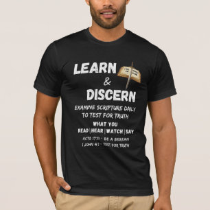 T-shirt Apologetics Berean Apprendre & Discerner Vérité Éc