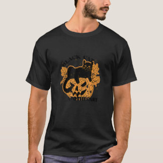 T-shirt Apothicairerie Chat Noir Chat Noir Sur Citrouille 