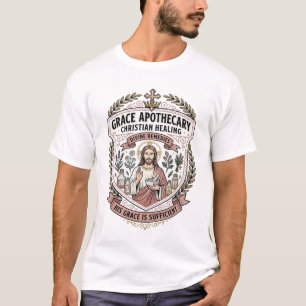 T-shirt Apothicairerie de la Grâce Guérison chrétienne Jés