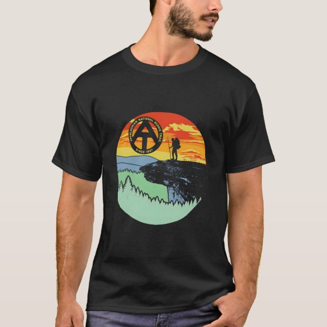 T-shirt Appalachian Trail Hiker Mcafee'S Knob Randonnée (Devant)