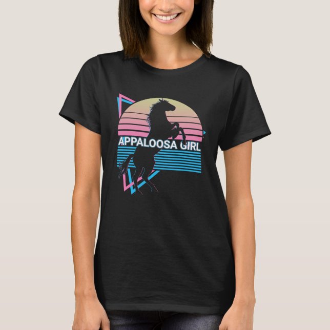 T-shirt Appaloosa Girl Retro (Devant)