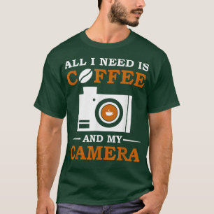 T-shirt Appareil photo café Photographe Photographie Objec