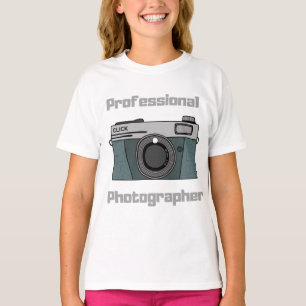 T-shirt Appareil Photo Professionnel Rétro Vintage