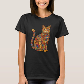 T-shirt Appareil thoracique oculaire félin en mosaïque cat