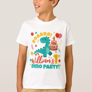 T-shirt Appartement 1er anniversaire Dino Party coloré