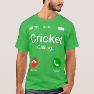 T-shirt Appel de cricket Cricket Téléphone 2