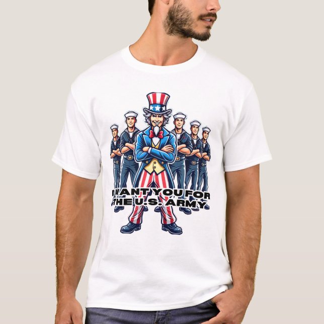T-shirt "Appel de l'oncle Sam's Army" (Devant)