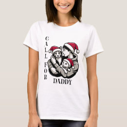 T-shirt Appel minimaliste de Noël pour papa