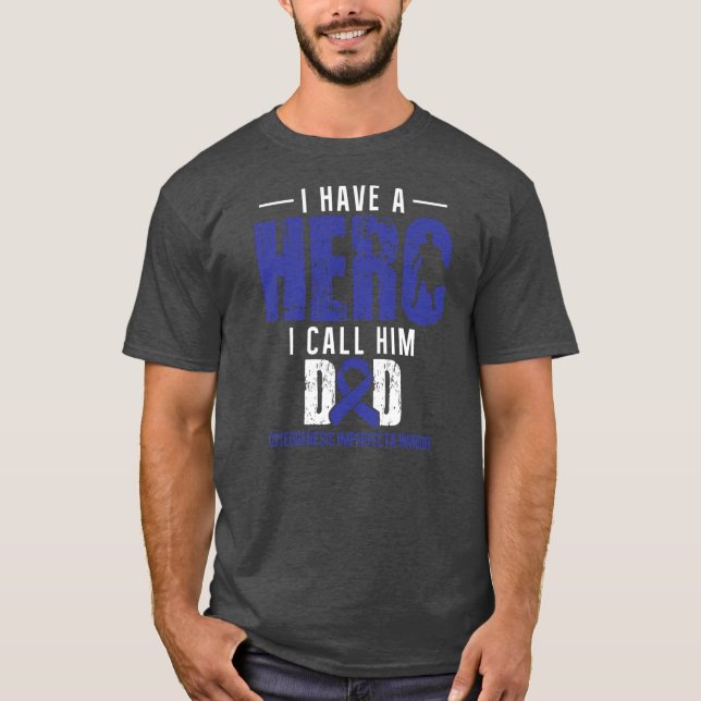 T-shirt Appelez-Le Papa Ostéogenèse Imperfecta Sensibilisa (Devant)