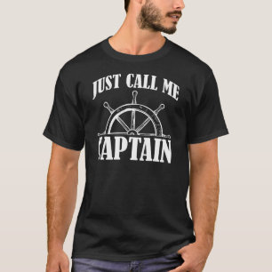 T-shirt Appelez-Moi Capitaine Funny Sheep Wheel Bateau mar