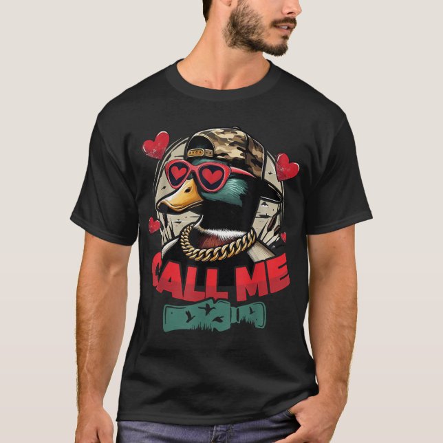 T-shirt Appelez-moi Chasse Au Canard (Devant)