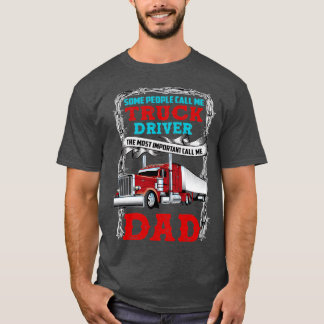 T-shirt Appelez-moi conducteur de camion ou papa