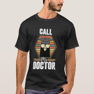 T-shirt Appelez-Moi Docteur Alpaca Lama PhD Doctorat Diplô