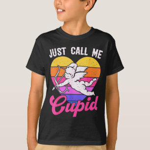 T-shirt Appelez-Moi Simplement Cupidon Saint-Valentin Flèc