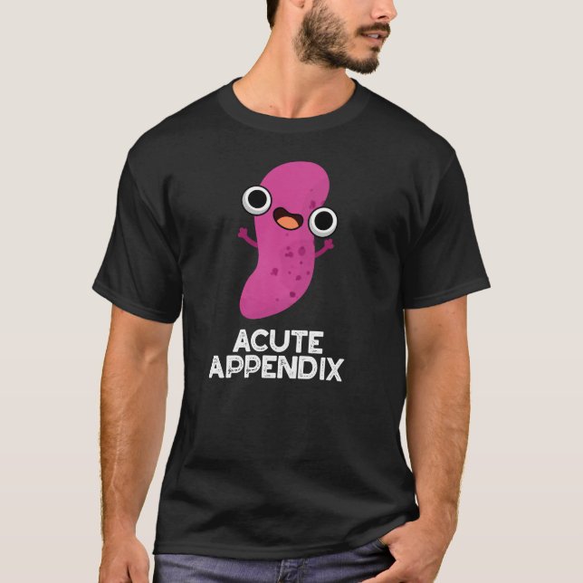T-shirt Appendice Aigu Funky Body Parts Pun Dark BG (Devant)