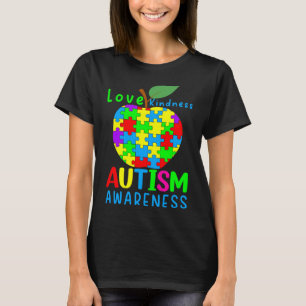 T-shirt Apple Autisme Puzzle Pièces Sensibilisation