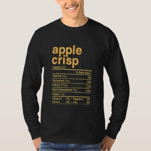 T-shirt Apple Crisp Nutrition Fact Thanksgiving Noël