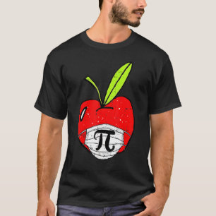 T-shirt Apple Pi Day Cute Visage Masque Professeur Quaran 
