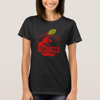 T-shirt Apple Rex Dinosaur Back To School Team 1st Grade  