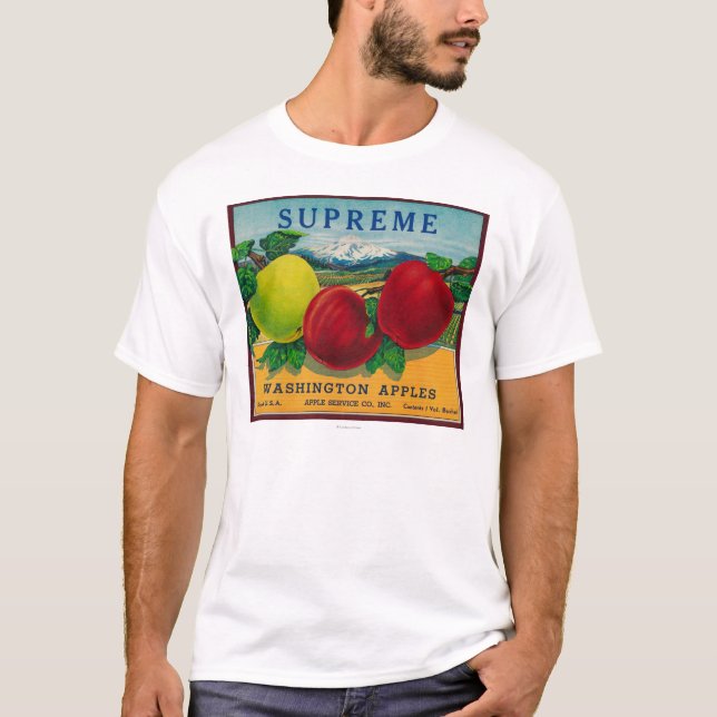 T-shirt Apple suprême marquent - l'état de Washington (Devant)