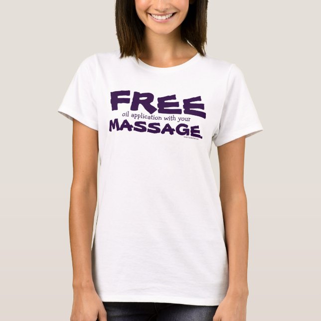 T-shirt Application d'huile libre sur mesure avec massage (Devant)