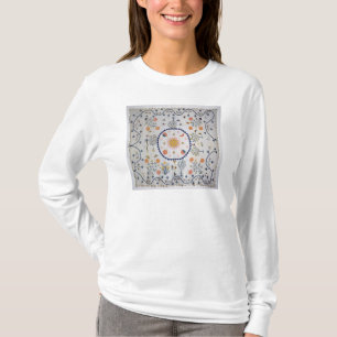 T-shirt Applique l'édredon avec Sun, musardez, des étoil
