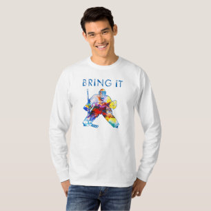 T-shirt Apporte It Hockey Goalie Watercolor