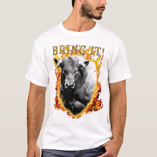 T-shirt APPORTEZ-LUI le rodéo Bullriding Bullrider (Devant)