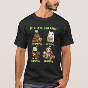 T-shirt Apportez sur les mois de ronronnement automne chat