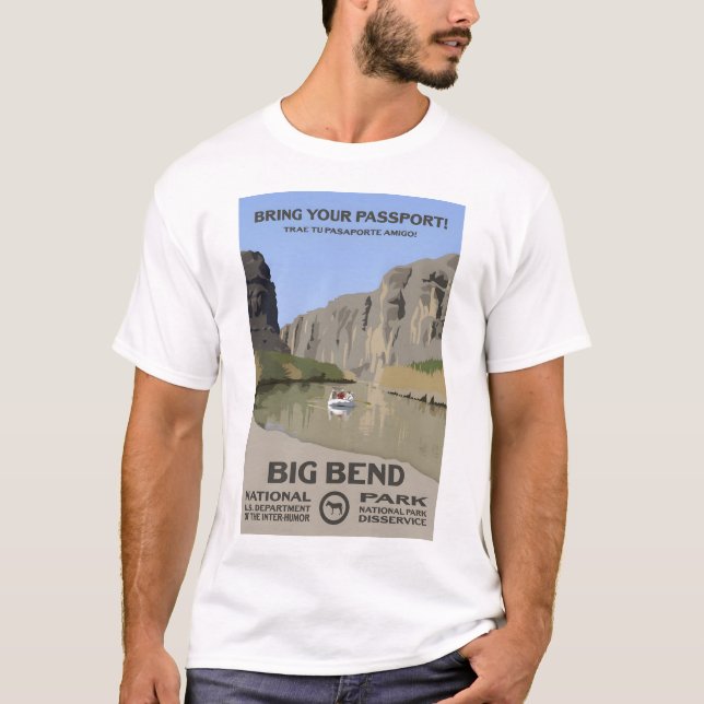 T-shirt Apportez Votre Passeport ! - Parc national Big Ben (Devant)