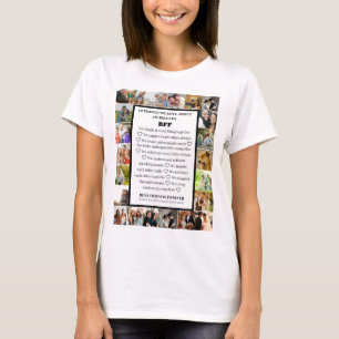 T-shirt Appréciation de l'amitié Collage photo BFF 22