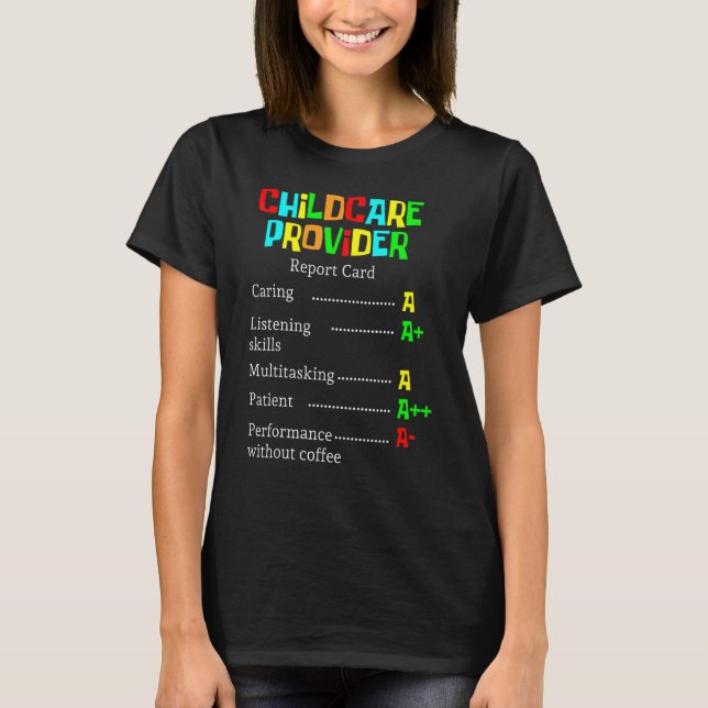 T-shirt Appréciation du fournisseur de garderies Garde d'e (Devant)
