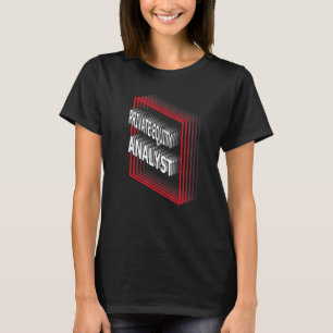 T-shirt Appréciation du titre de poste d'analyste de capit