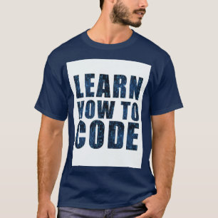 T-shirt Apprendre à coder (bleu)