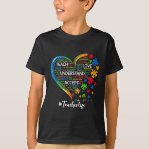 T-shirt Apprendre Accepter Comprendre Amour Enseignant Coe