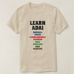 T-shirt Apprendre Adai - Écureuil, Écureuil volant, Mole, 