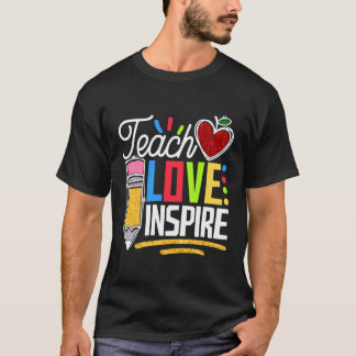 T-shirt Apprendre L'Amour Et Inspirer Retour À L'École Ens