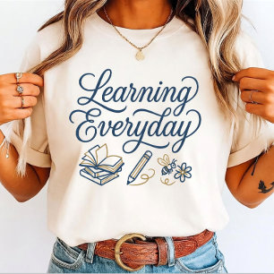 T-shirt Apprendre le script quotidien pour un élève du col