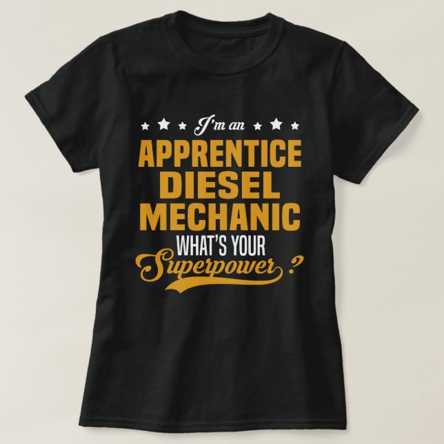 T-shirt Apprentice Diesel Mécanicien (Design devant)