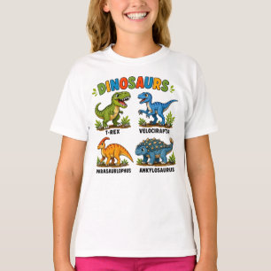 T-shirt Apprentissage des espèces de dinosaures pour les e