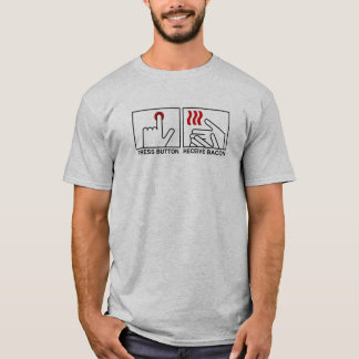 T-shirt APPUYER SUR LE BOUTON RECEVOIR LE BACON Pictagram