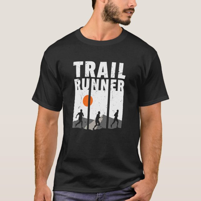 T-shirt Appuyez Sur La Trail Ultra Trail En Cours (Devant)