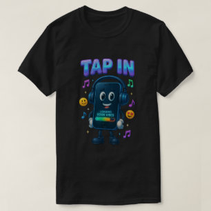 T-shirt Appuyez Sur Smartphone Smiling Good Vibes