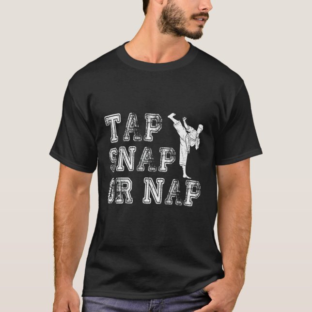 T-shirt Appuyez Sur Snap Ou Nap Bjj Brésilien Jiu Jitsu 1 (Devant)