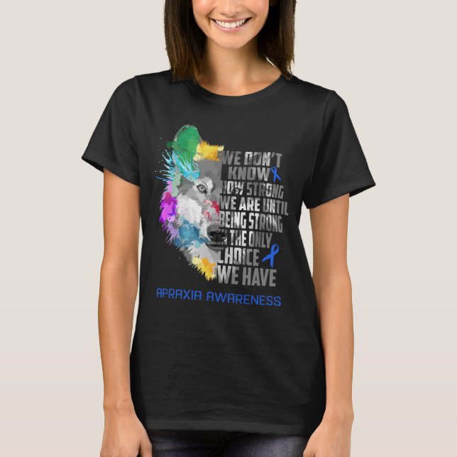 T-shirt Apraxia Sensibilisation Ribbon Support Cadeaux (Devant)