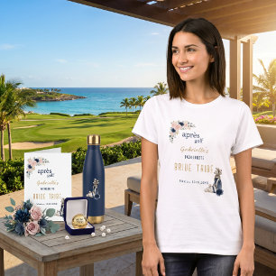 T-shirt Après Golf Bachelorette Bleu Élégant Prépa Floral