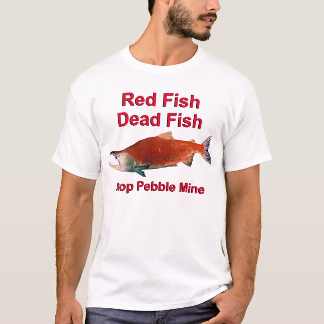 T-shirt Après Saumon - Arrêter la mine de galets (Devant)